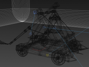 siege vehicle of ancient architecture Model 3D