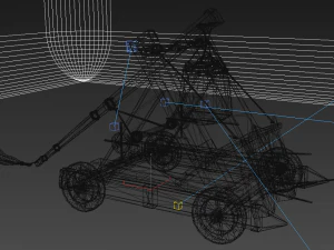 siege vehicle of ancient architecture 3D Model