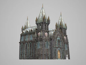 aula gereja kuil arsitektur kuno Model 3D