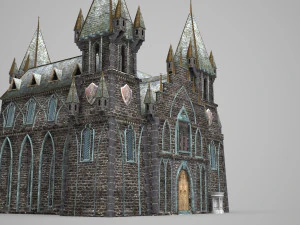 ancient architecture temple church hall 3D Model