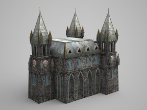 ancient architecture temple church hall 3D Модель