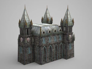 ancient architecture temple church hall 3D Model