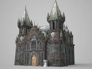 ancient architecture temple church hall 3D Model