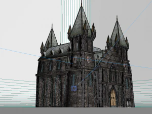 ancient architecture temple church hall 3D Model