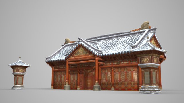 ancient buildings houses and study 3D Модель .c4d .max .obj .3ds .fbx .stl .blend 