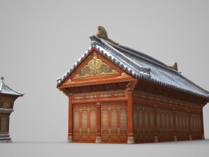 ancient buildings houses and study 3D Модель