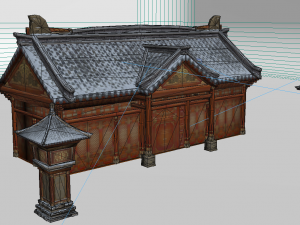 ancient buildings houses and study 3D Модель