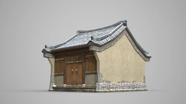 simple houses in ancient buildings 3D Model .c4d .max .obj .3ds .fbx .stl .blend 