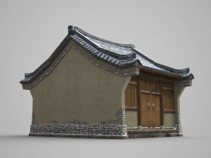simple houses in ancient buildings 3D Model
