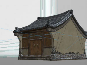 simple houses in ancient buildings 3D Model