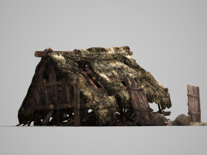 old buildings dilapidated houses and dwellings Model 3D