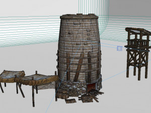 small iron workshop in ancient architecture Modello 3D