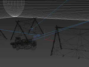 camp tent bonfire 3D Model