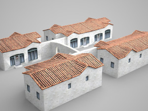 modern architectural town housing 3D 模型