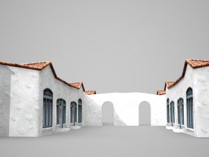 modern architectural town housing 3D 模型