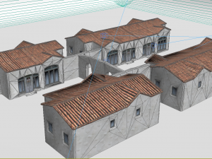 modern architectural town housing 3D 模型