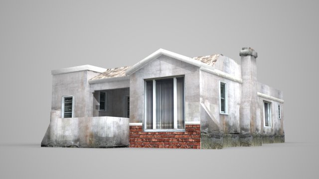 modern building bungalow dwelling Modello 3D .c4d .max .obj .3ds .fbx .stl .blend 
