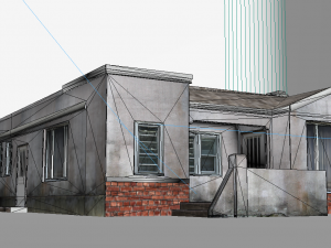modern building bungalow dwelling Modello 3D