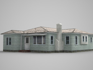 modern building connected bungalow dwelling Modelo 3D