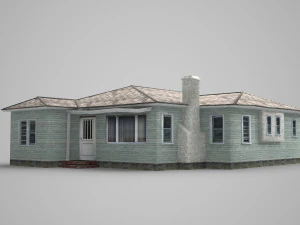 modern building connected bungalow dwelling 3D Model