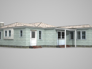 modern building connected bungalow dwelling Modelo 3D