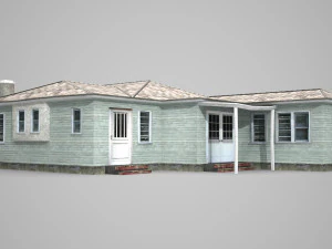 modern building connected bungalow dwelling 3D Model