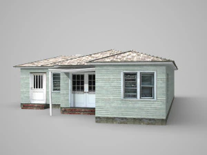 modern building connected bungalow dwelling 3D Model