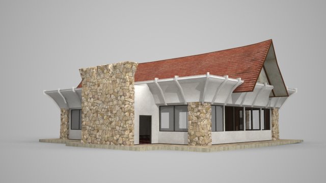 modern architectural shop 3D Modell .c4d .max .obj .3ds .fbx .stl .blend 