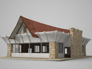 modern architectural shop 3D Modell