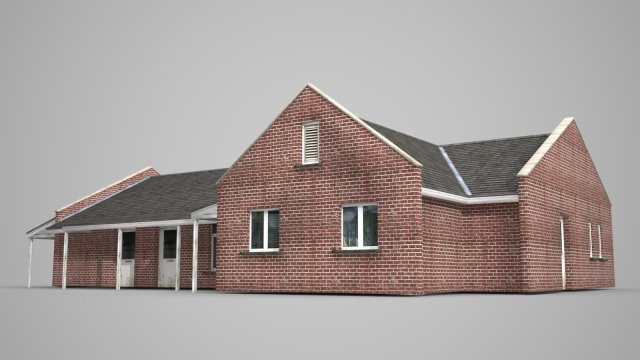 modern architecture cottage Modello 3D .c4d .max .obj .3ds .fbx .stl .blend 
