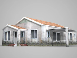 domek o nowoczesnej architekturze Model 3D