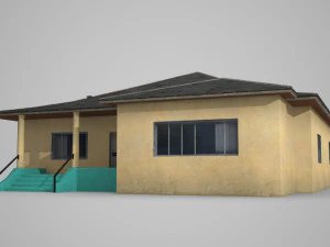 bangunan modern tempat tinggal bungalow kecil Model 3D