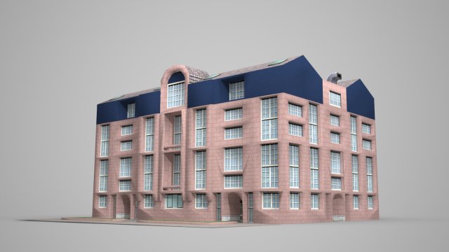 modern building 3D मॉडल .c4d .max .obj .3ds .fbx .stl .blend 