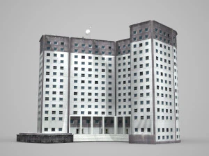 bangunan modern hotel bertingkat tinggi Model 3D
