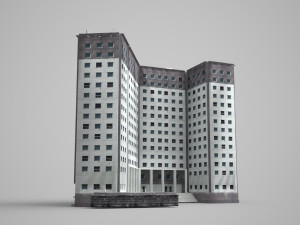 modern building high-rise hotel Model 3D