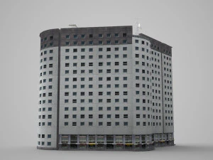 modern building high-rise hotel 3D Model