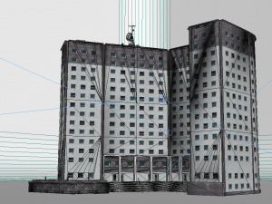 modern building high-rise hotel Model 3D