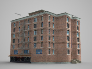 modern building residential building Modelo 3D
