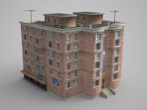 modern building residential building Modelo 3D