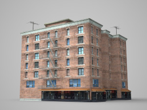 modern building residential building Modelo 3D