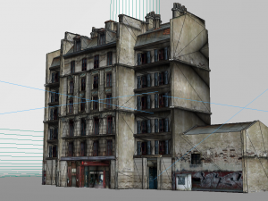old building of modern architecture Modelo 3D