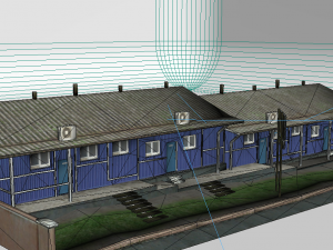 modern architectural hotel Modello 3D