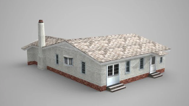 modern architecture cottage 3D Model .c4d .max .obj .3ds .fbx .stl .blend