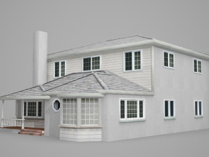 two-storey wood in modern architecture Model 3D