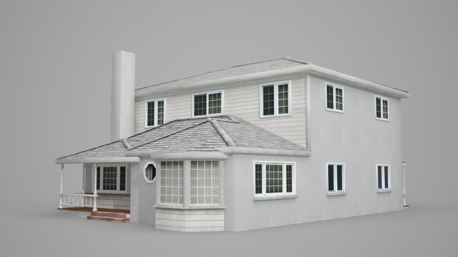 Two Storey Wood In Modern Architecture 3d Model In Buildings 3dexport
