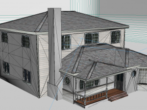 two-storey wood in modern architecture Model 3D