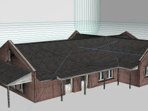 modern and old-fashioned villas 3D Model