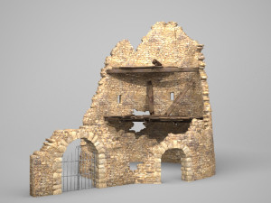 3-d model of dilapidated buildings 3D Model