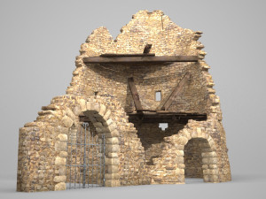 3-d model of dilapidated buildings 3D Модель