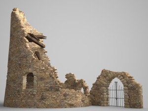 3-d model of dilapidated buildings 3D Модель